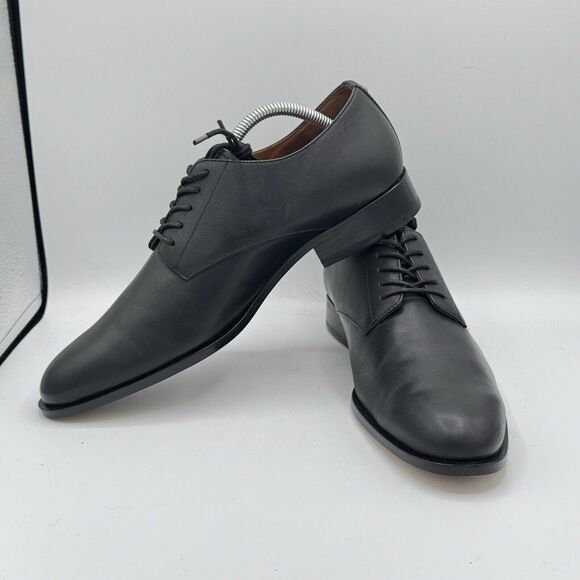 Men's Coach Sculpted C Derby Leather Slip On Loafer Shoes Black Size 9D - Picture 5 of 12